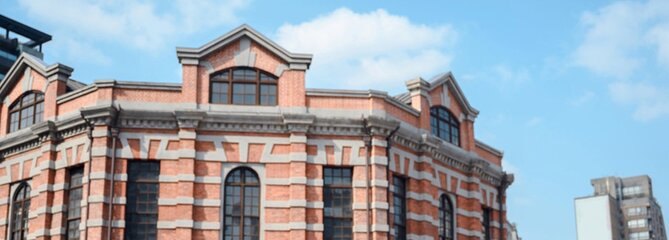 The octagonal red-brick Ximen Red House building in Ximending, Taipei
